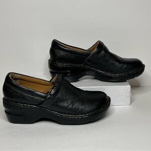 Bolo clog black slide on leather comfort mules‎ women's 8